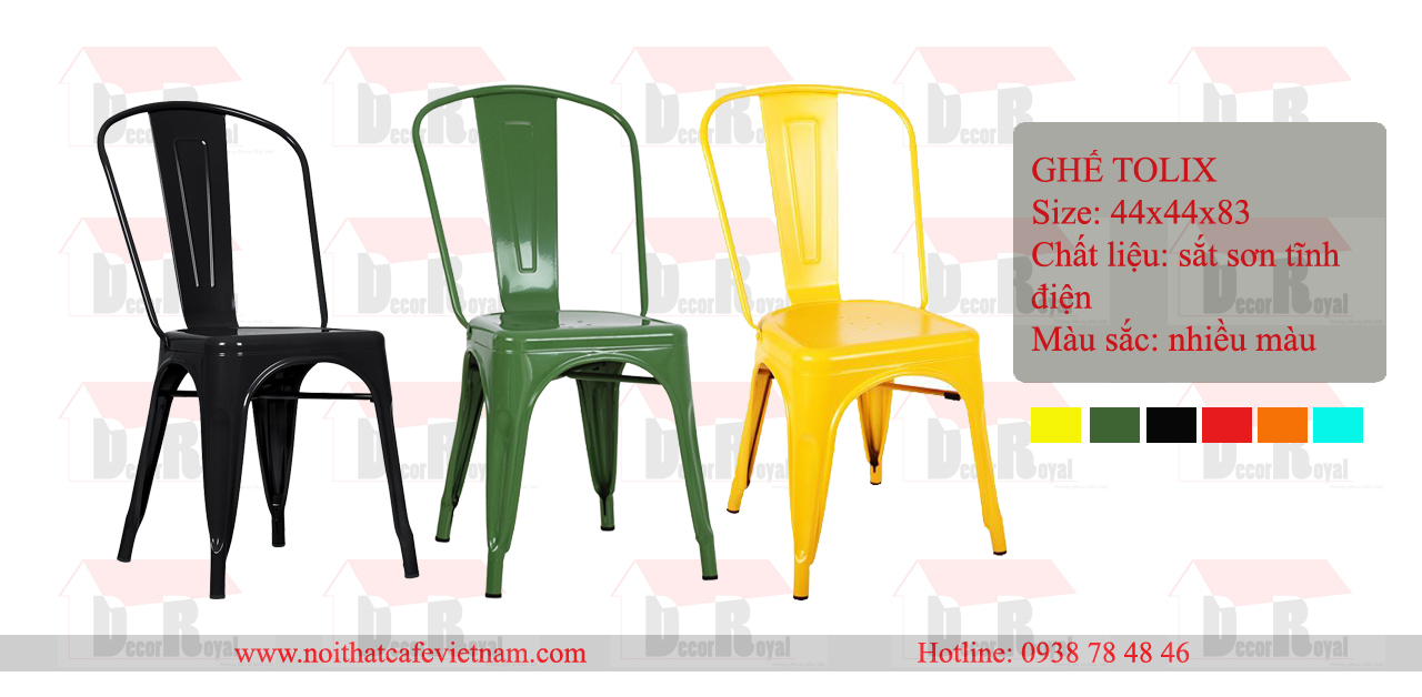 Ghế Tolix có tựa Ghế Tolix có tựa