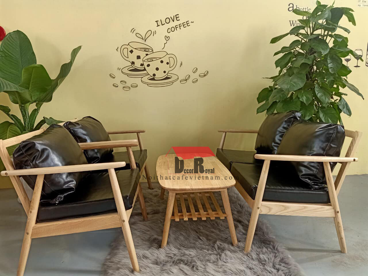 Sofa cafe giá rẻ gỗ ash Sofa cafe giá rẻ gỗ ash